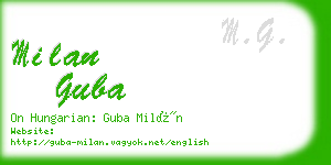 milan guba business card